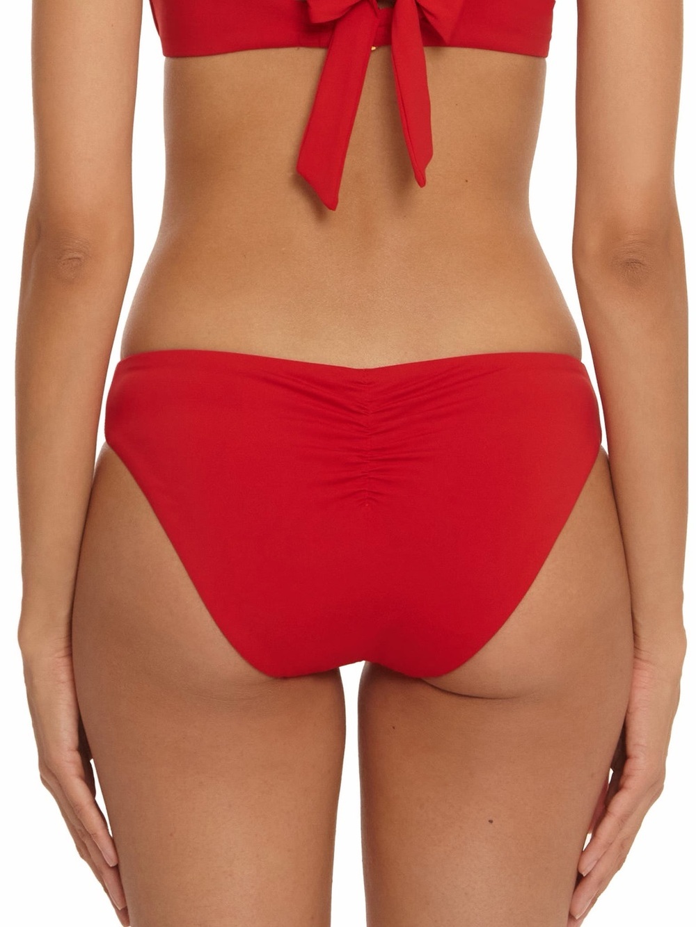 BECCA Twist & Turns Bikini Bottoms Size L Ruby Red Low Rise NWT - Picture 2 of 5
